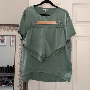 Lunya Washable Silk Tee Set